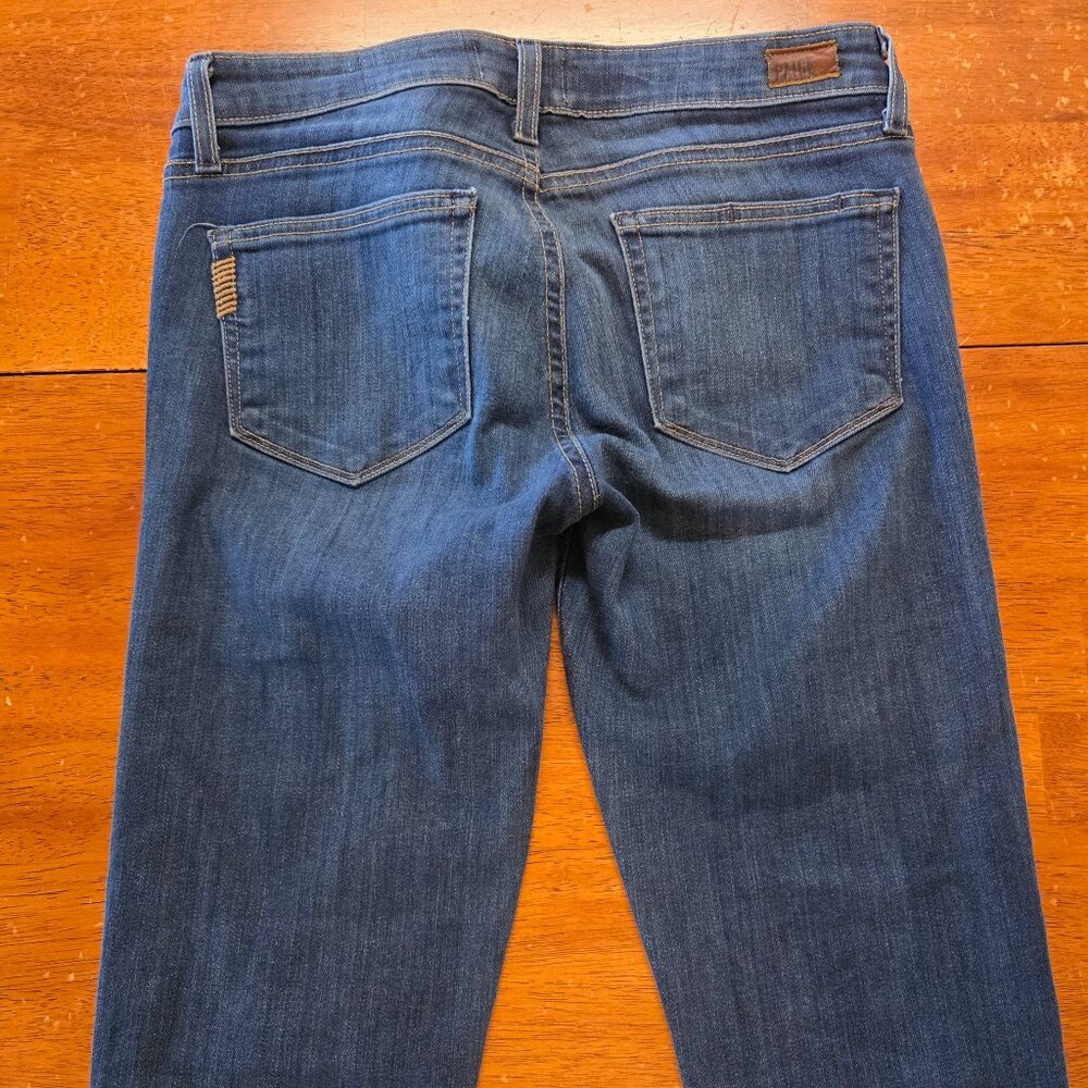 Paige Skyline Ankle Peg Jeans Women's 27 Blue Mid Rise Skinny Denim USA Stretch - Picture 9 of 10